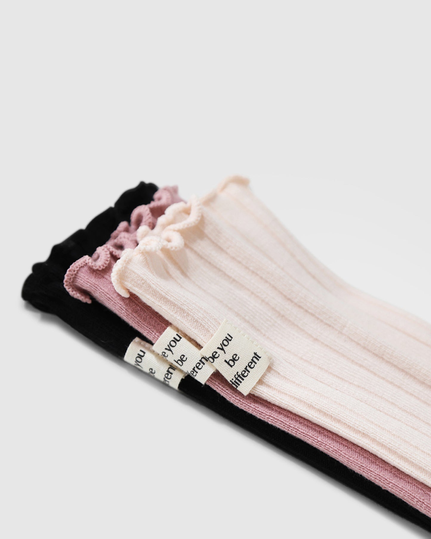 Beloved 3 Pack Socks - Black & Pink