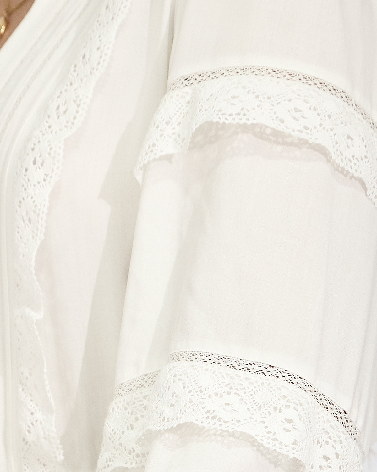 Spotlight Lace Mini Dress - Cream