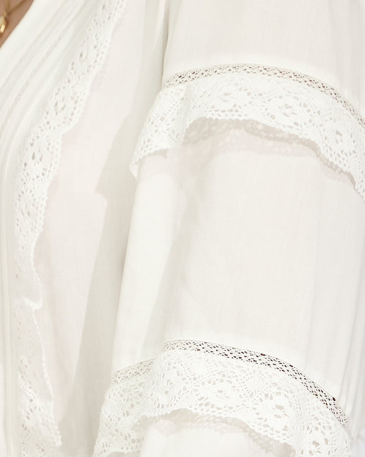Spotlight Lace Mini Dress - Cream