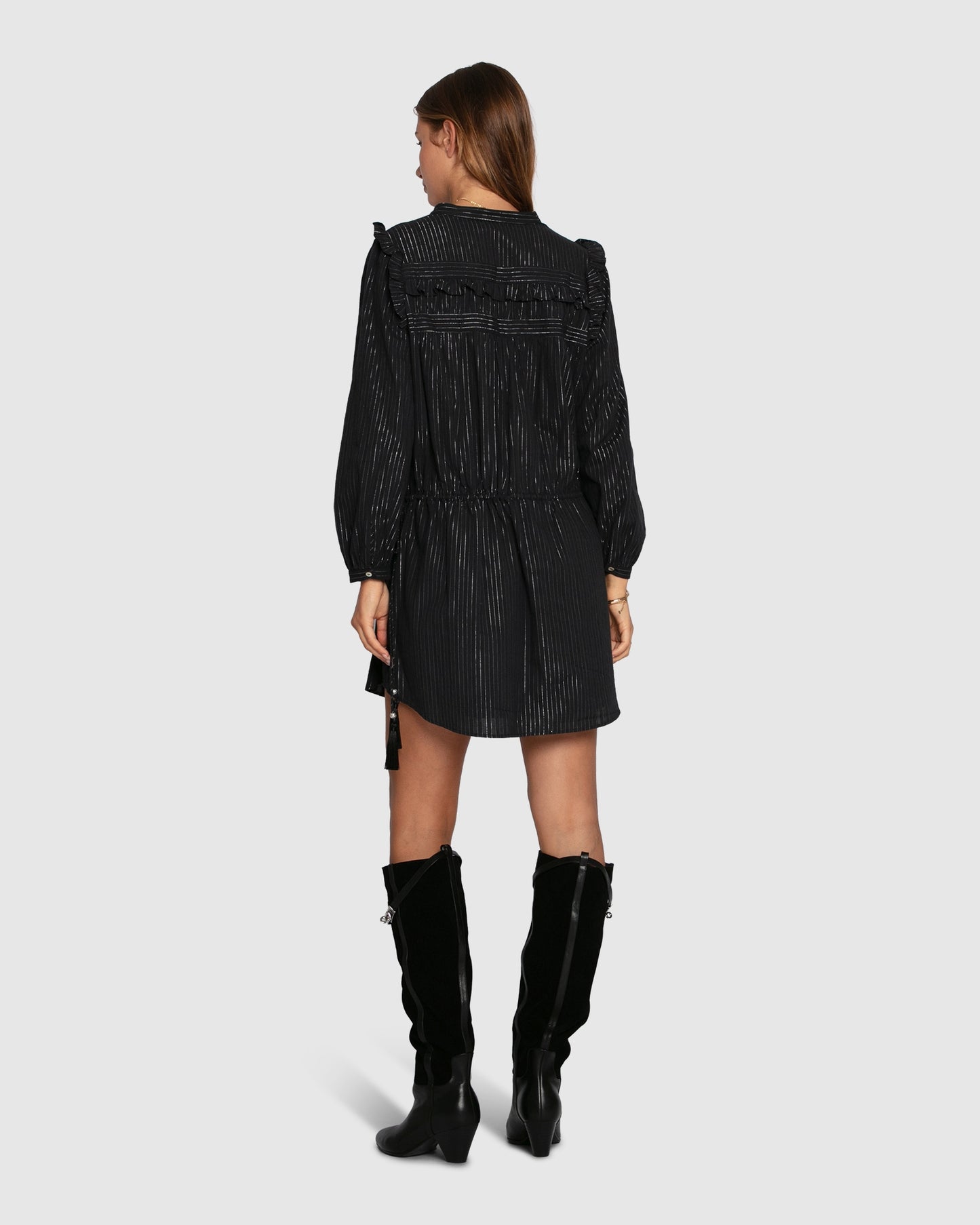 Mini dress back view black
