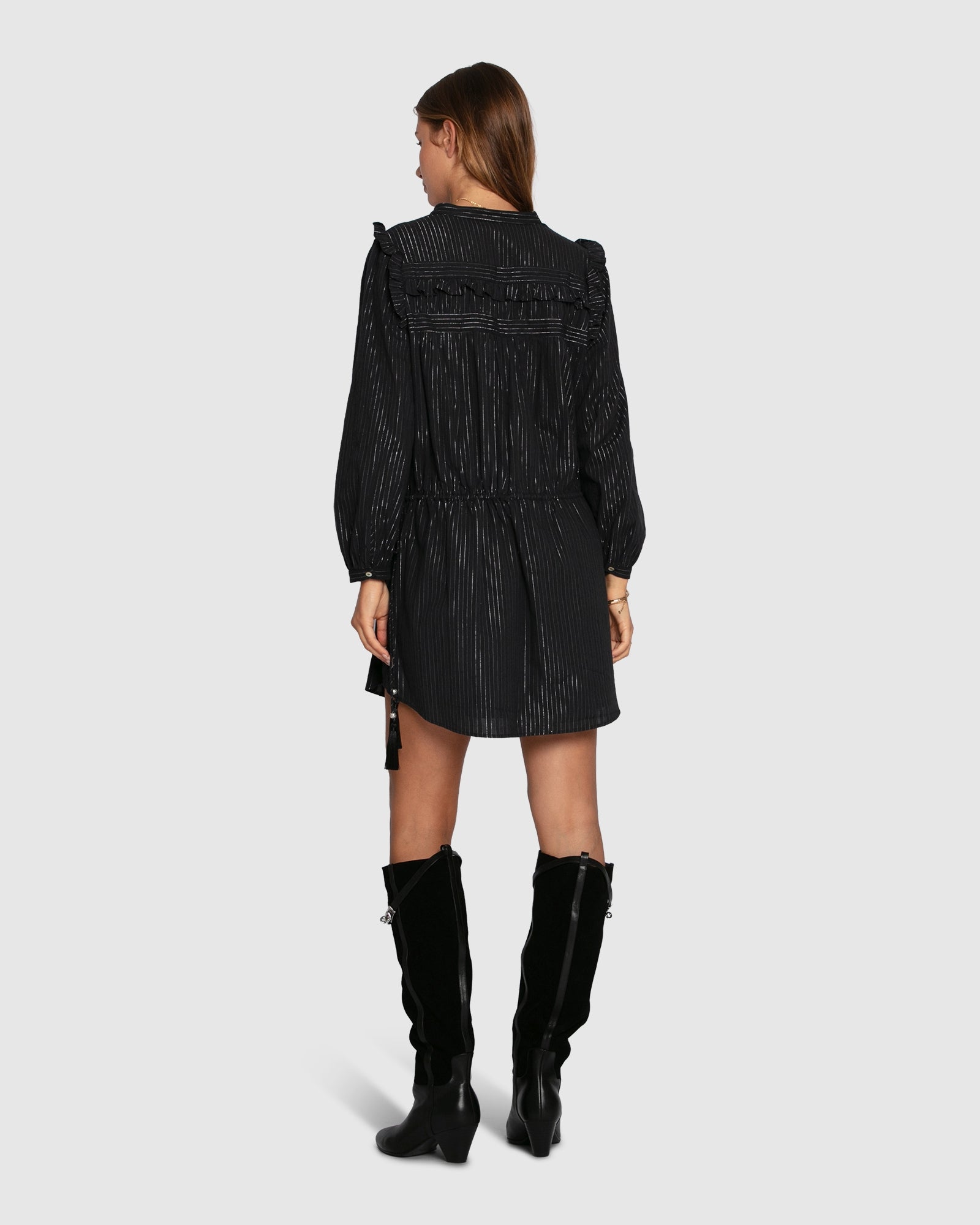 Mini dress back view black
