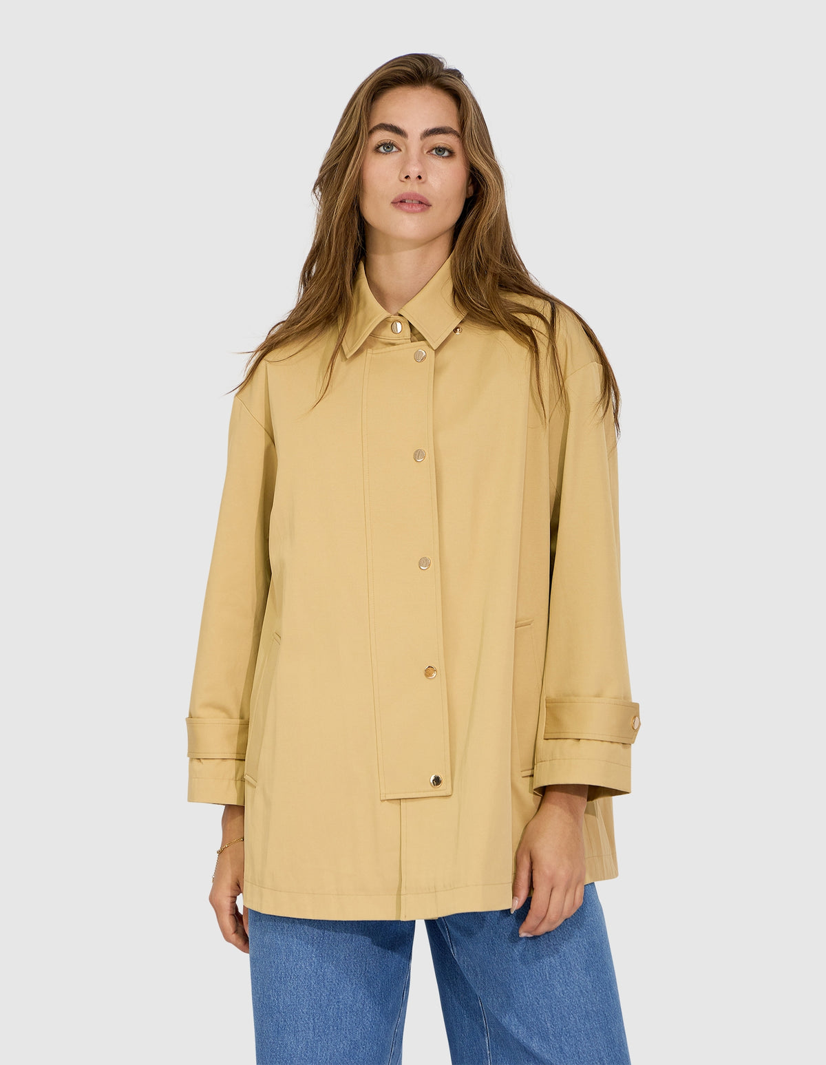 Windsor Trench Cape - Honey