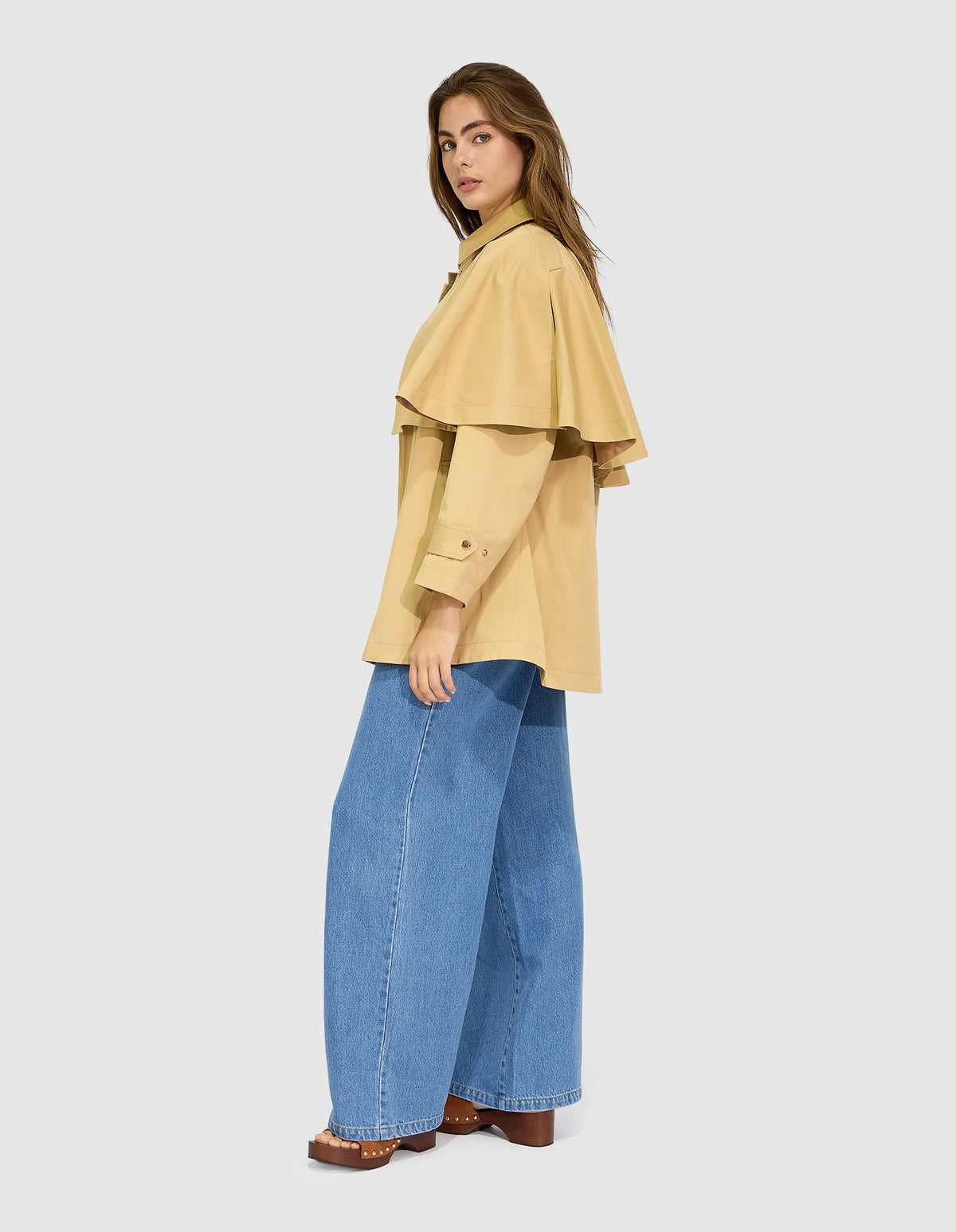 Windsor Trench Cape - Honey