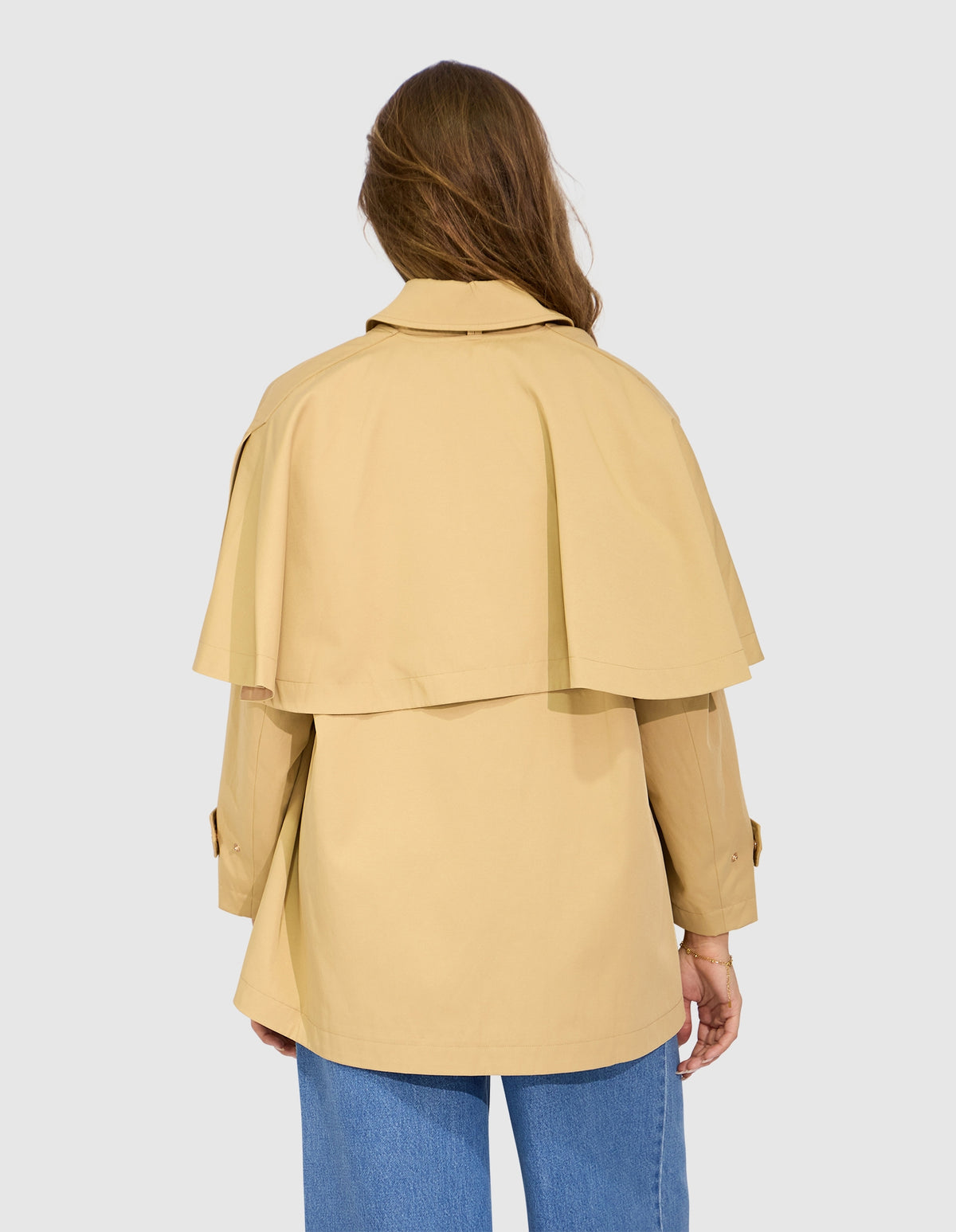 Windsor Trench Cape - Honey