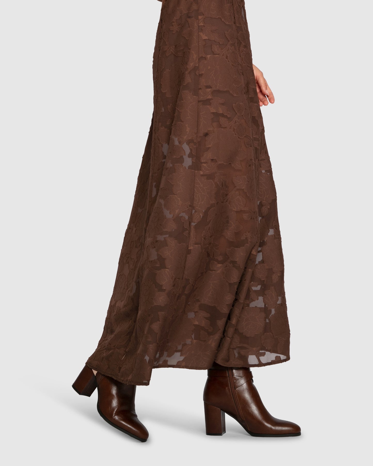 Play It Cool Coupe Maxi Skirt - Chocolate