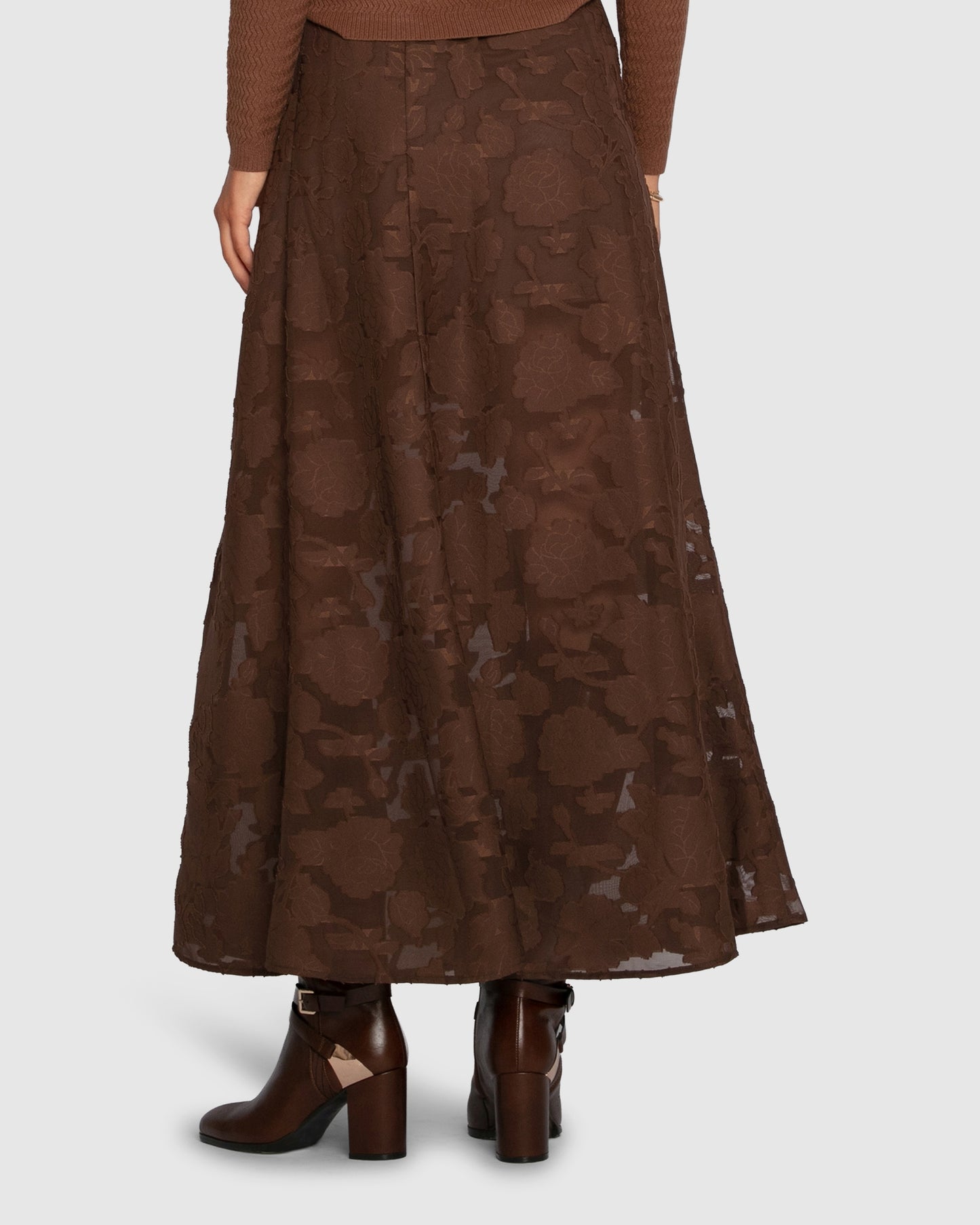 Play It Cool Coupe Maxi Skirt - Chocolate