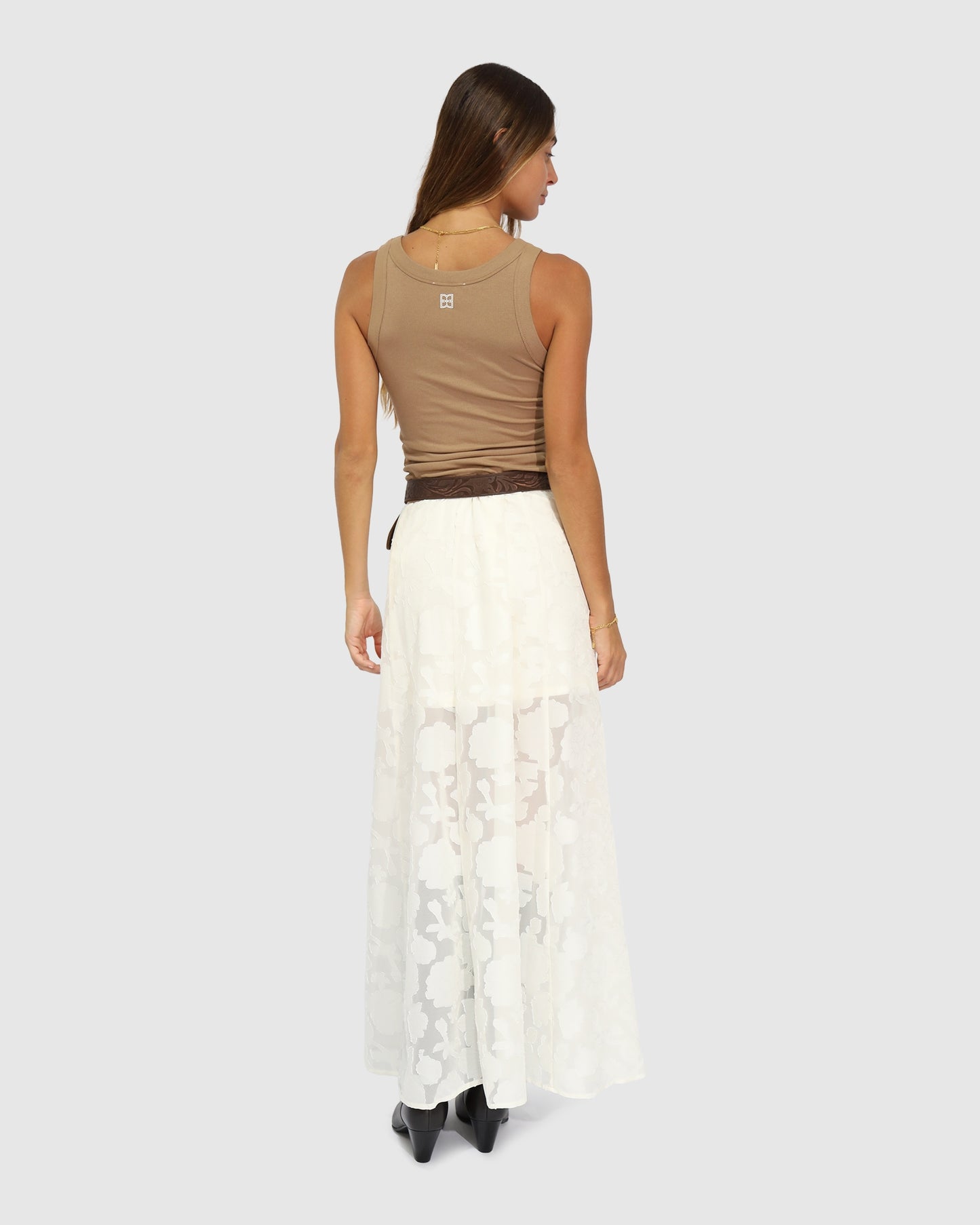 Play It Cool Coupe Maxi Skirt - Cream