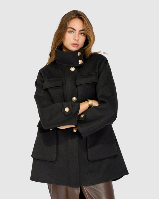 On the Move Drawstring Jacket - Black