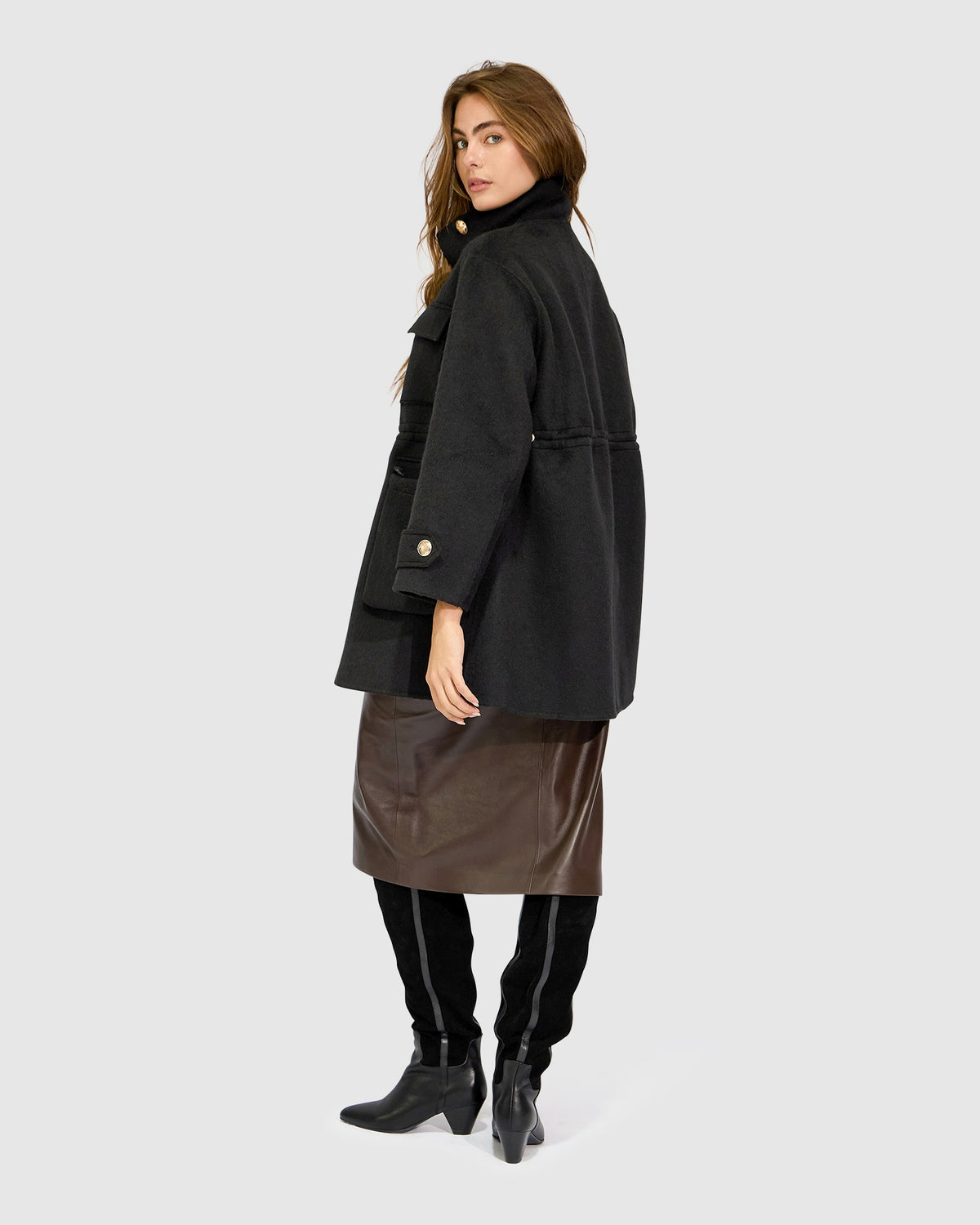 On the Move Drawstring Jacket - Black