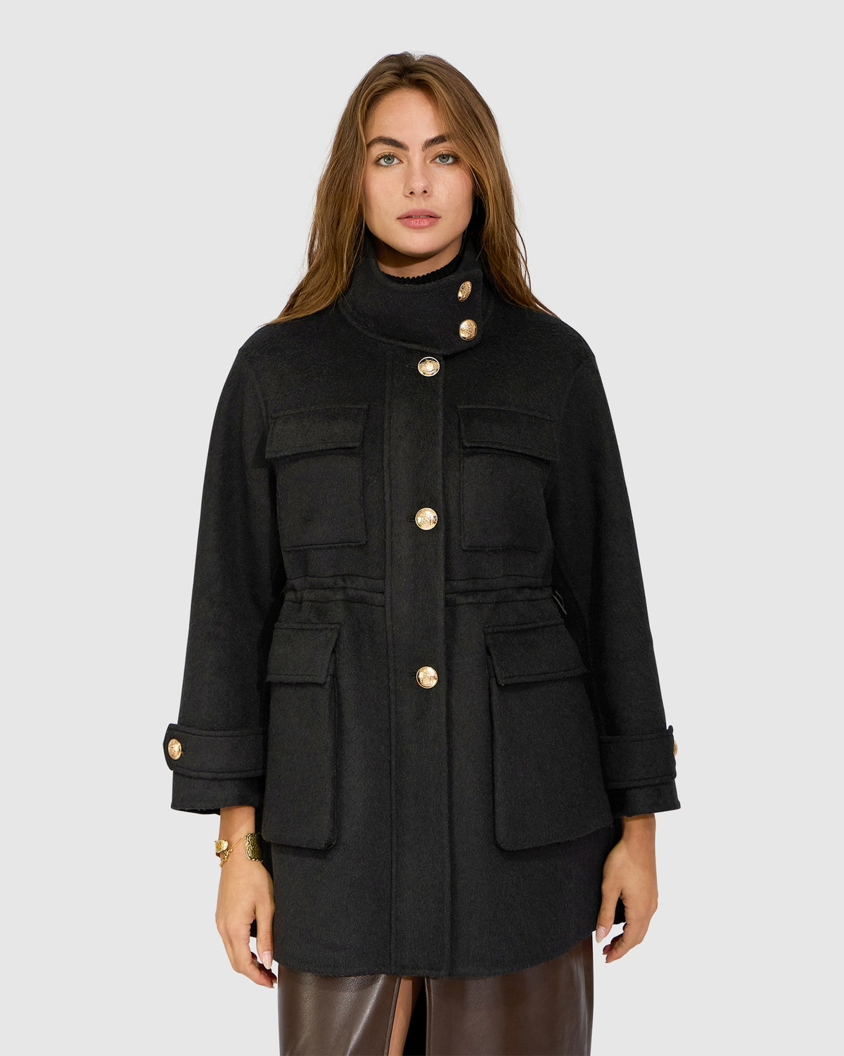 On the Move Drawstring Jacket - Black