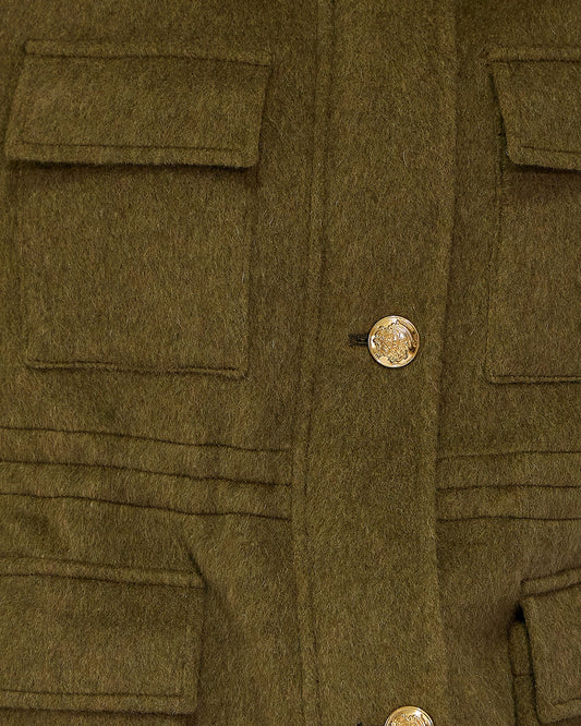On The Move Drawstring Jacket - Olive