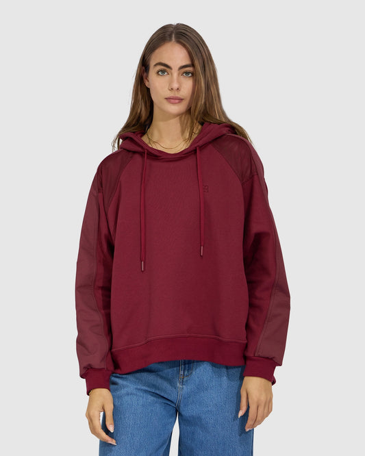 Beachfront Oversized Sweatshirt - Burgundy