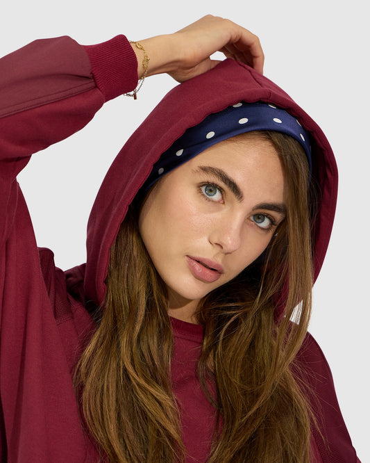 Beachfront Oversized Sweatshirt - Burgundy
