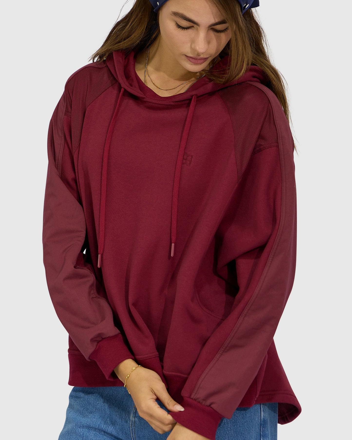 Beachfront Oversized Sweatshirt - Burgundy