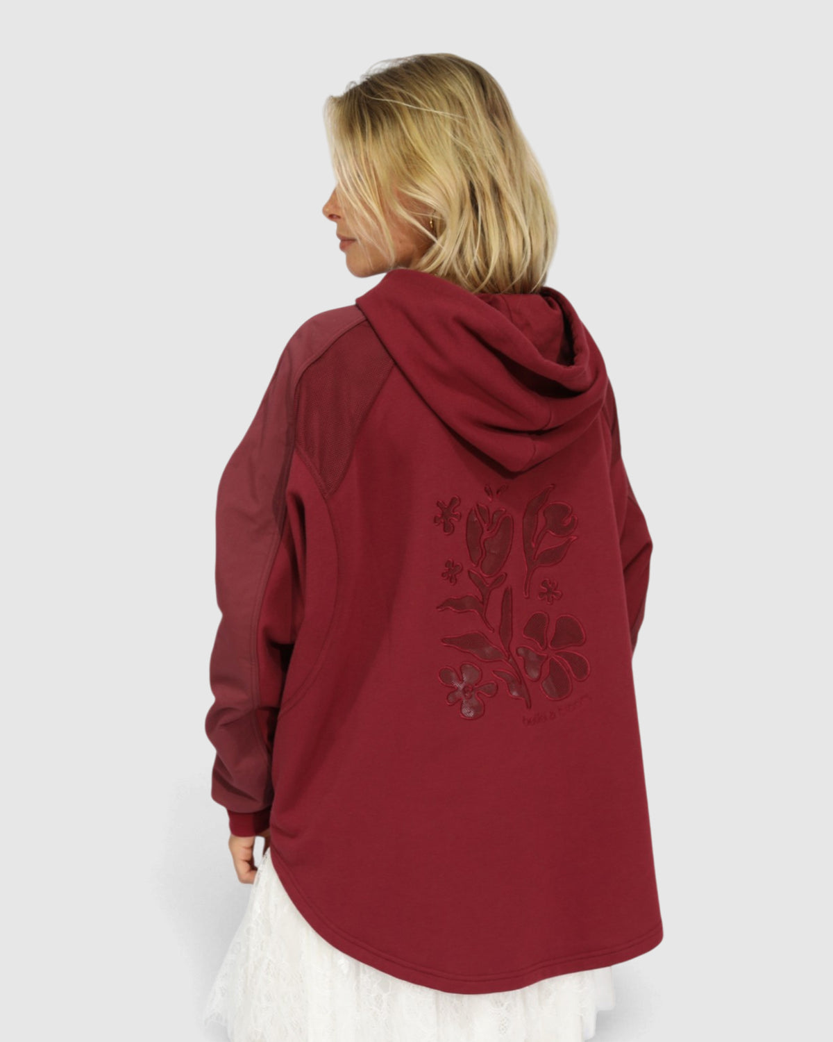 Beachfront Oversized Sweatshirt - Burgundy
