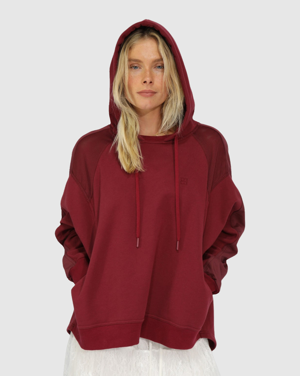 Beachfront Oversized Sweatshirt - Burgundy