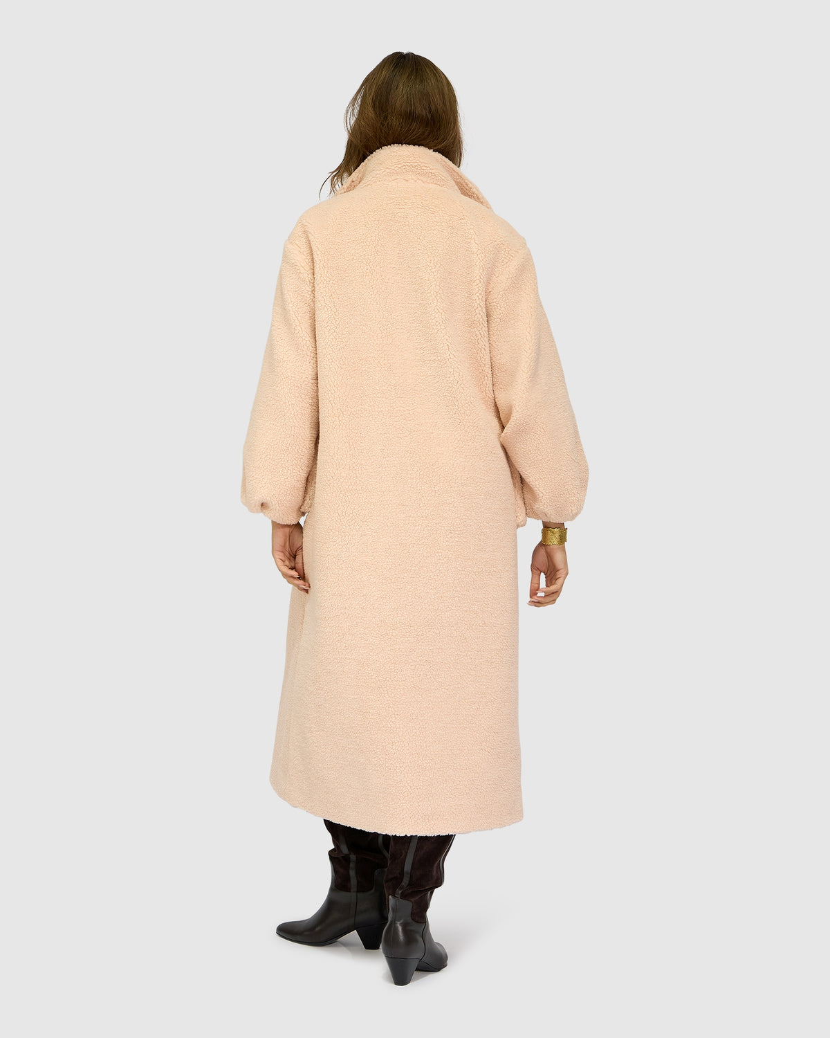 Cozy Nights Boucle Coat - Dusty Pink