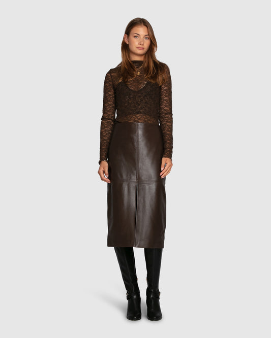 Fairy Girl Lace Top - Chocolate