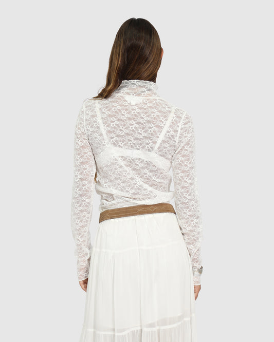Fairy Girl Lace Top - Cream