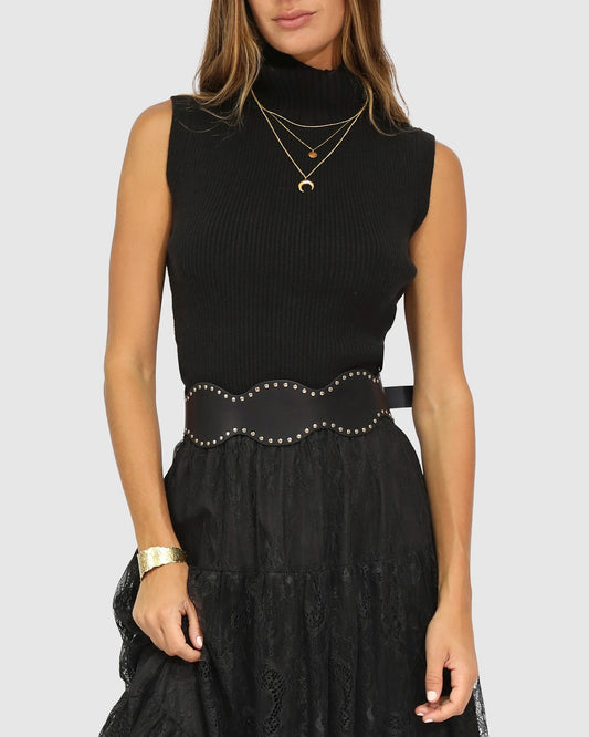 No Other Love Studded Belt - Black