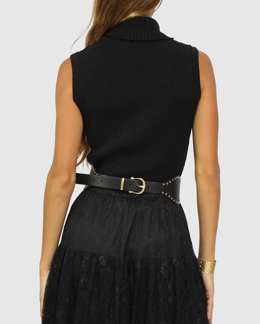 No Other Love Studded Belt - Black