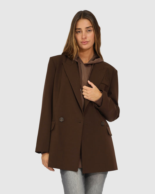 Over and Out Blazer - Chocolate