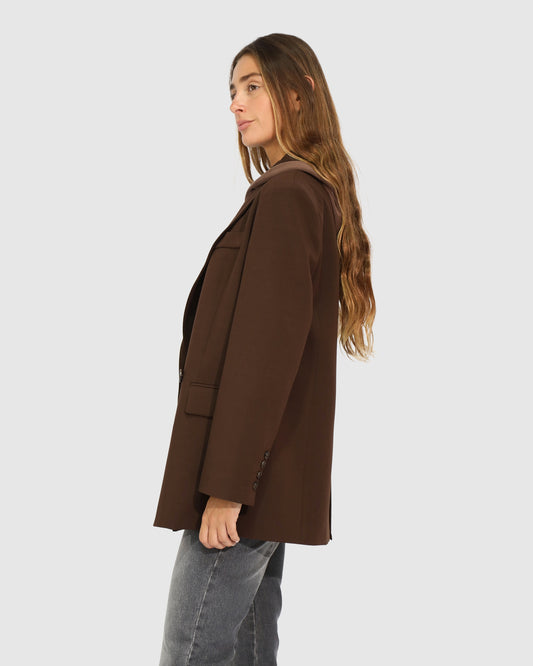 Over and Out Blazer - Chocolate