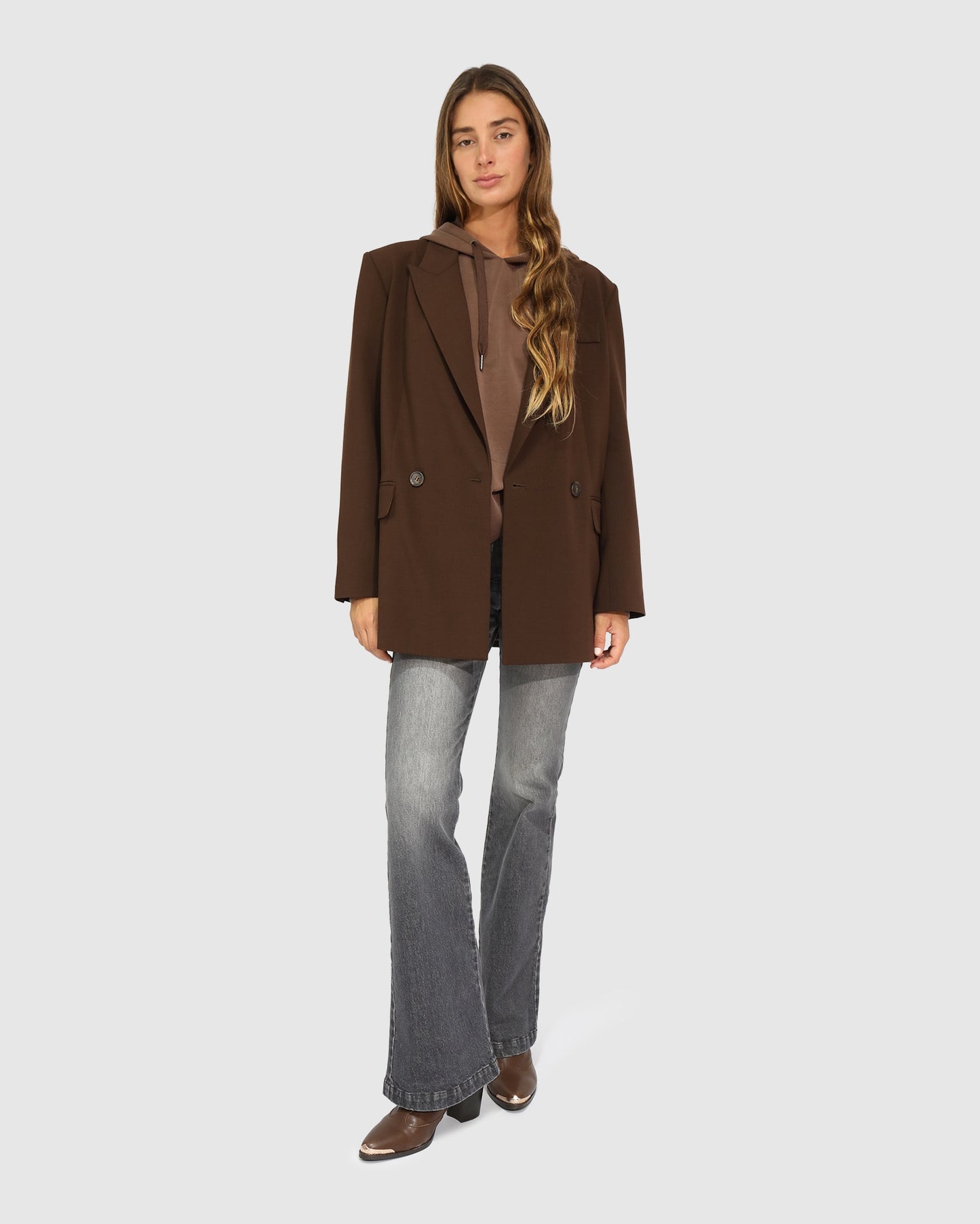 Over and Out Blazer - Chocolate