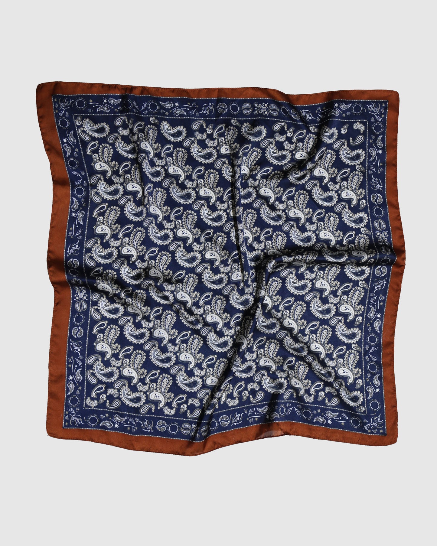 Library Romance Fashion Scarf - Navy/Rust