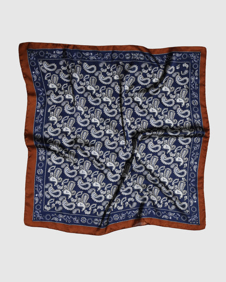 Library Romance Fashion Scarf - Navy/Rust