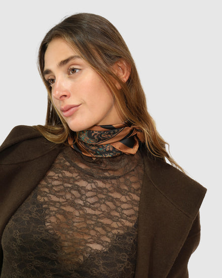 Still Of Night Fashion Scarf - Black Paisley
