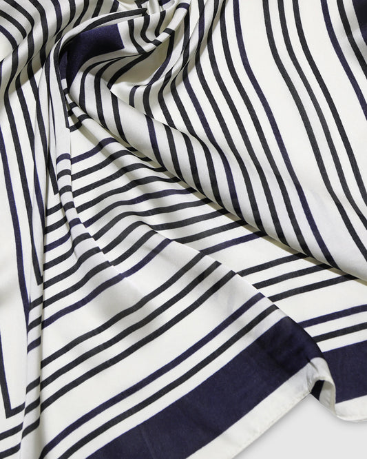 Labyrinth Fashion Scarf - Navy Stripe