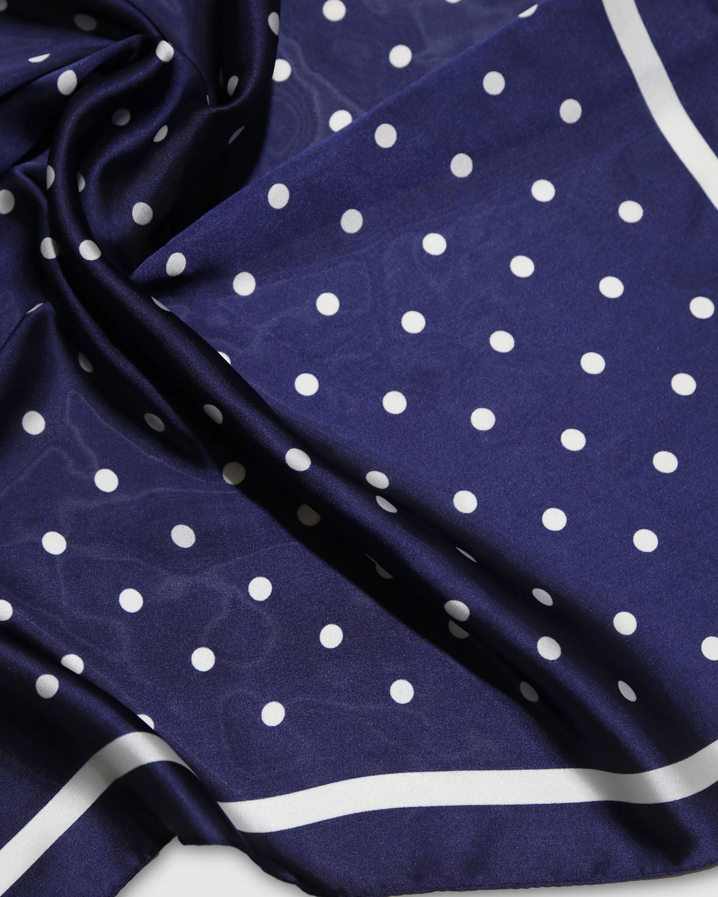 Margot Fashion Scarf - Navy Polka Dot