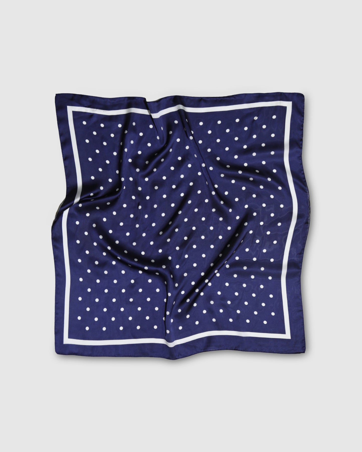 Margot Fashion Scarf - Navy Polka Dot
