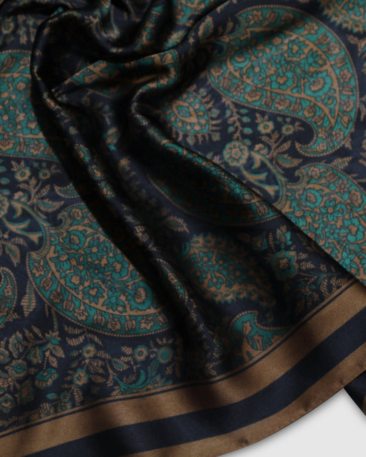 Still Of Night Fashion Scarf - Black Paisley