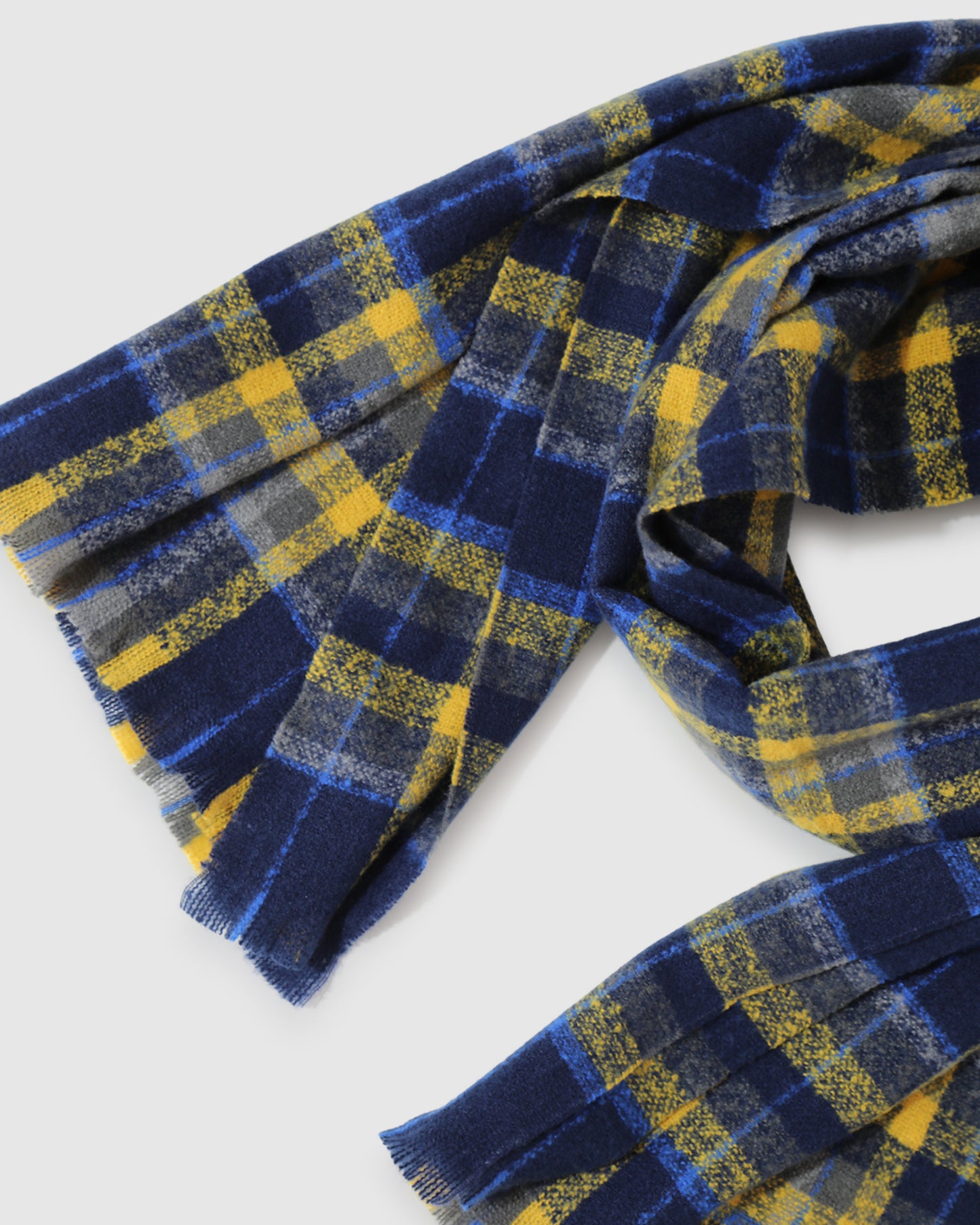 Love Train Scarf - Blue/Yellow Plaid