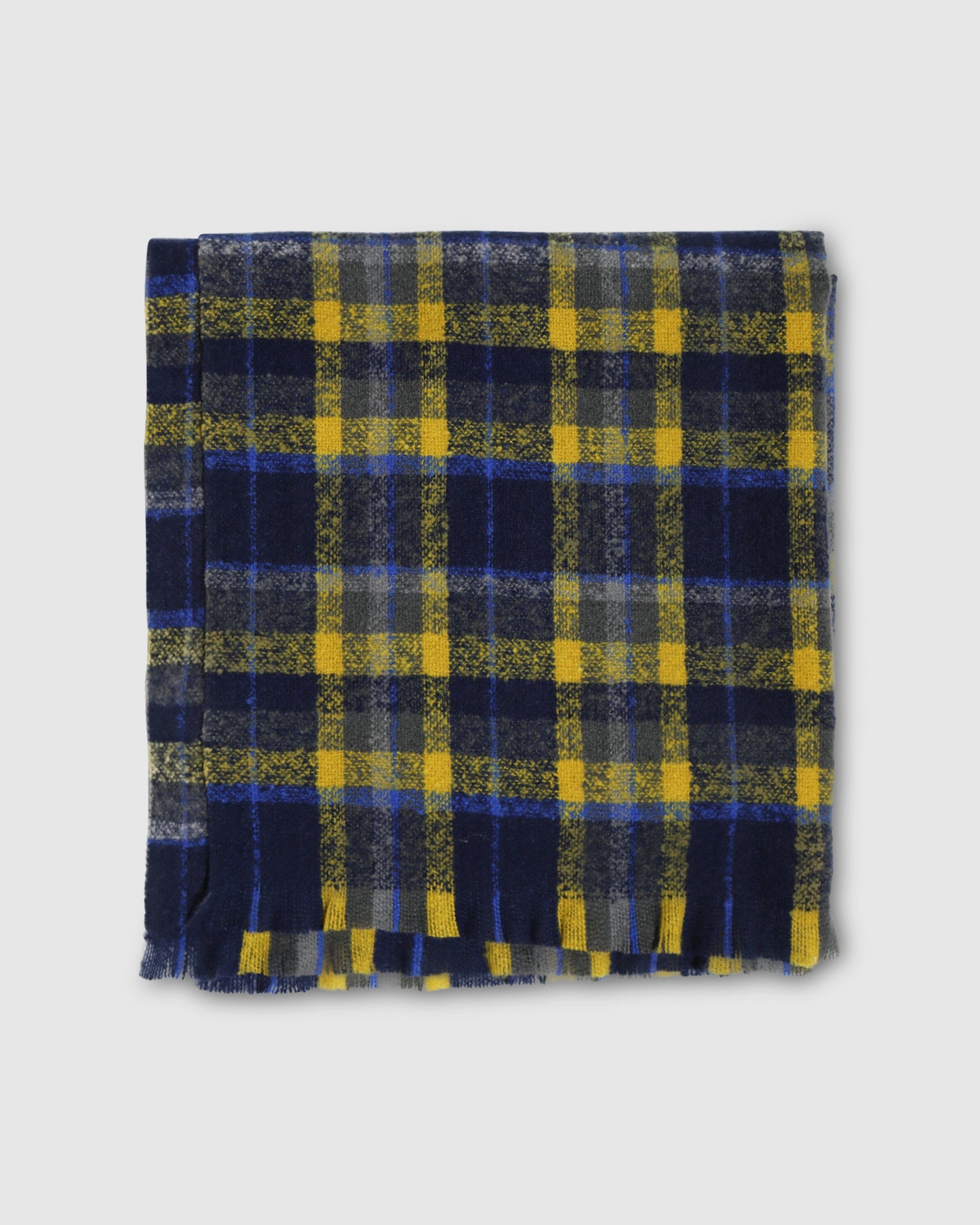 Love Train Scarf - Blue/Yellow Plaid