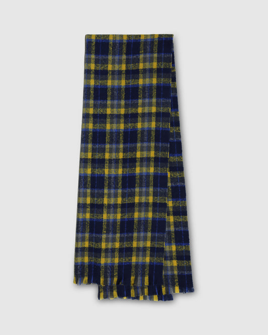 Love Train Scarf - Blue/Yellow Plaid