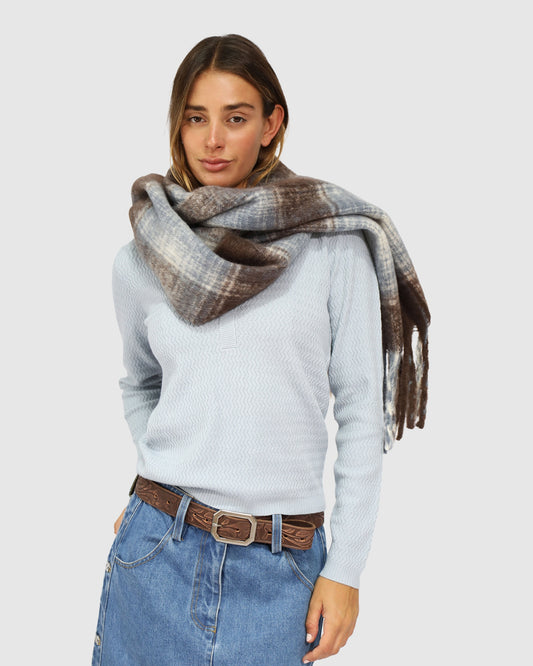 Born This Way Scarf - Brown/Blue
