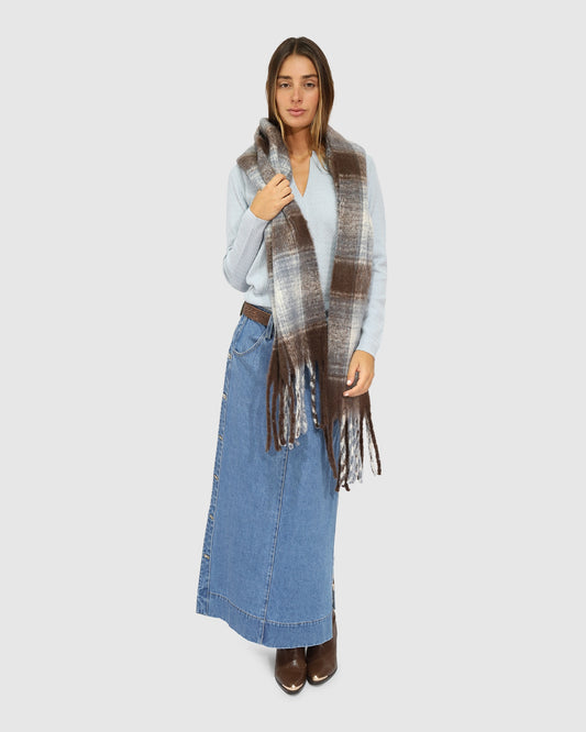 Born This Way Scarf - Brown/Blue