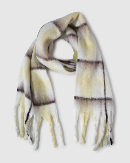 Plenty Of Love Scarf - Yellow/Choc