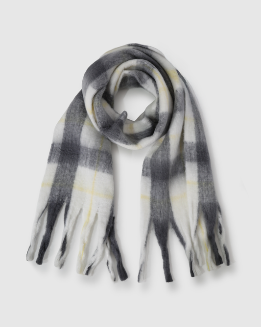 Easy Does It Scarf  - Yellow/Grey