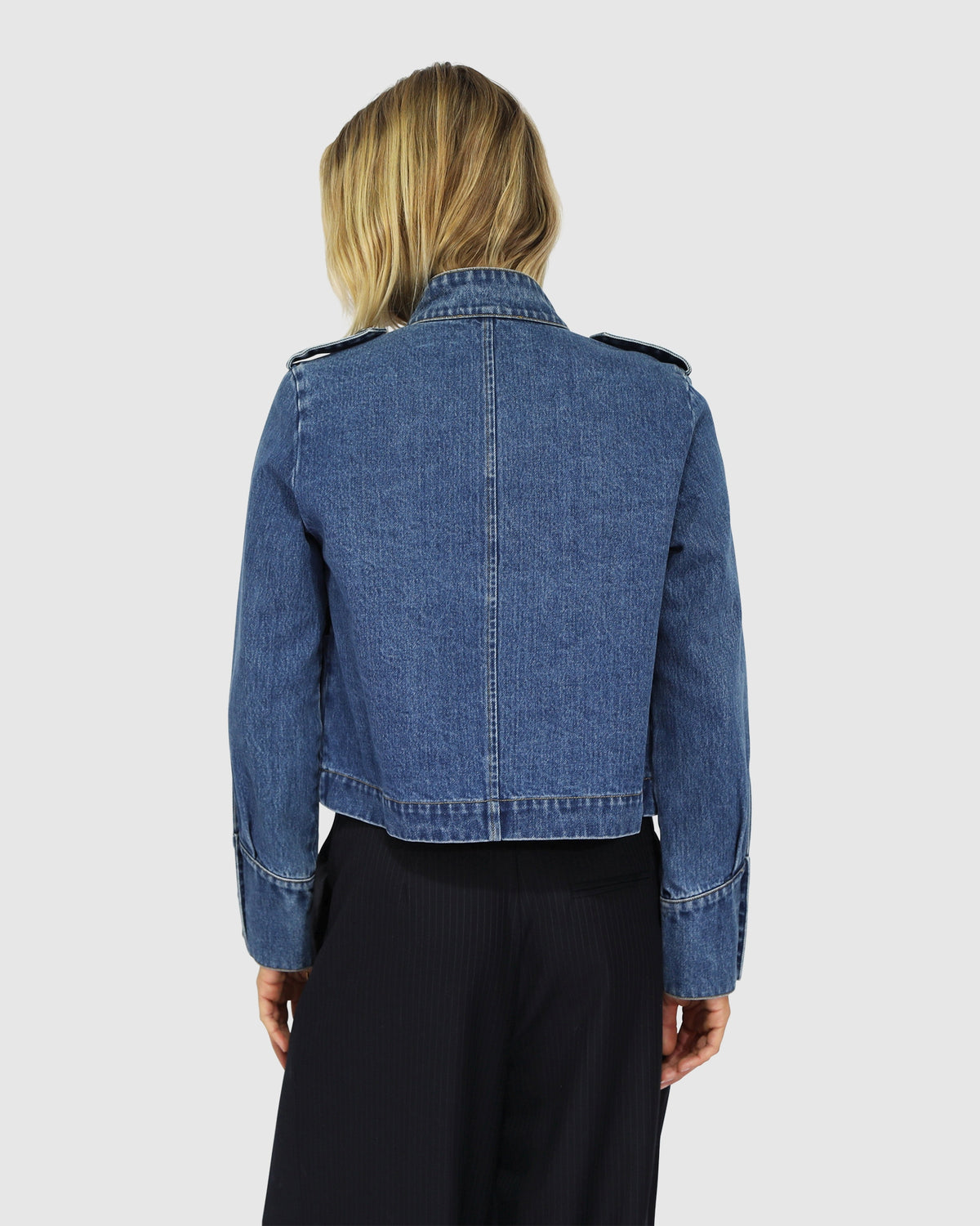 Front Line Military Denim Jacket - Blue Wash