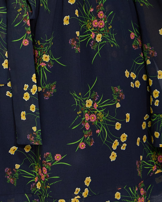Precision Flared Sleeve Mini Dress - Navy Floral
