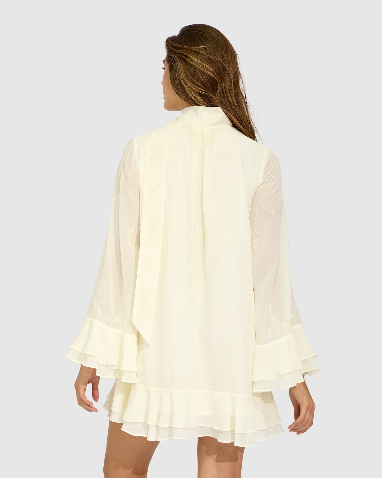 Dream About Me Tie Neck Dress - Lemon