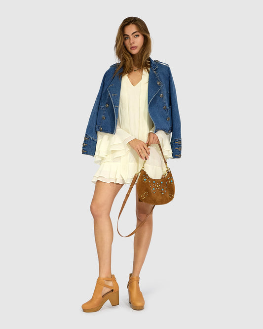 Dream About Me Tie Neck Dress - Lemon