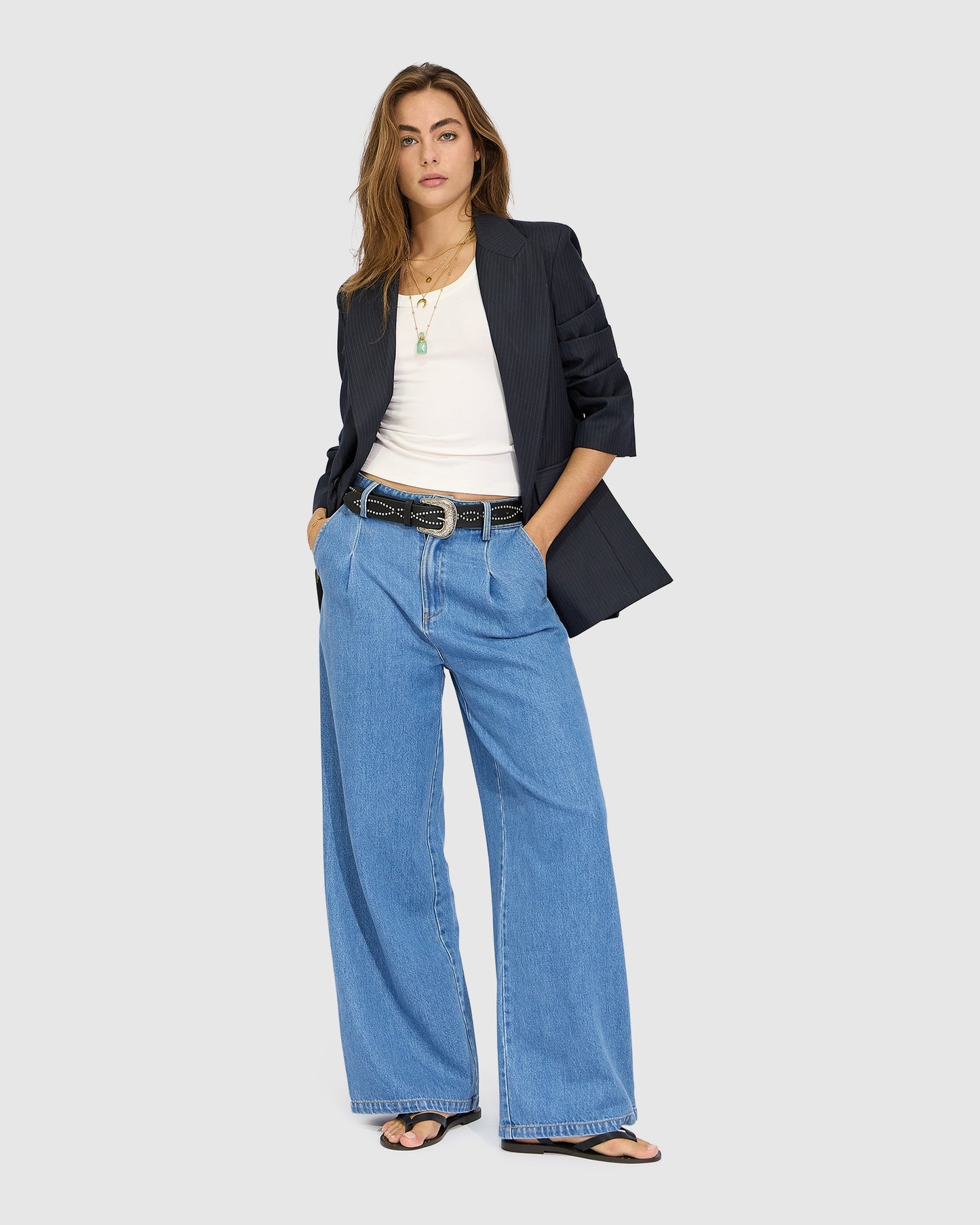 Ready For Your Love Denim Washed Wide Leg Pant - Light Wash