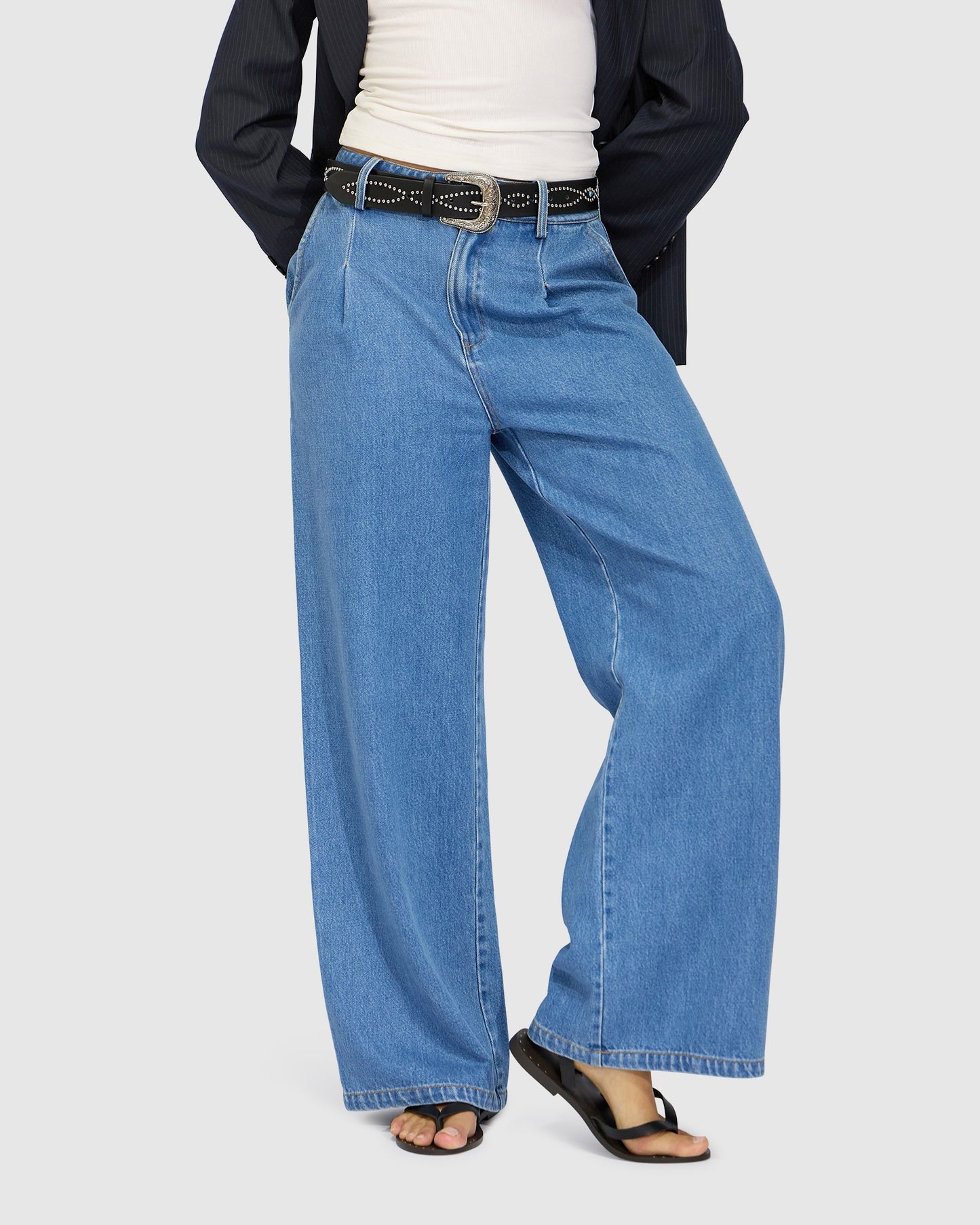 Ready For Your Love Denim Washed Wide Leg Pant - Light Wash