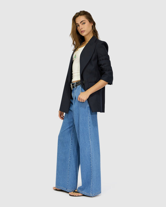 Ready For Your Love Denim Washed Wide Leg Pant - Light Wash