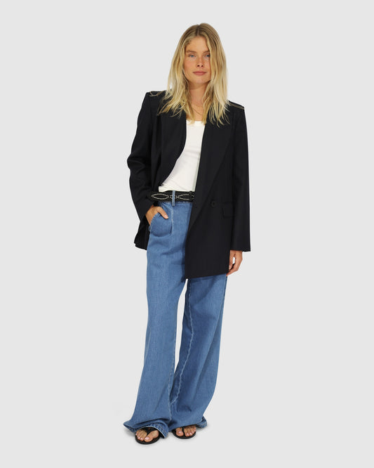 Ready For Your Love Denim Washed Wide Leg Pant - Light Wash